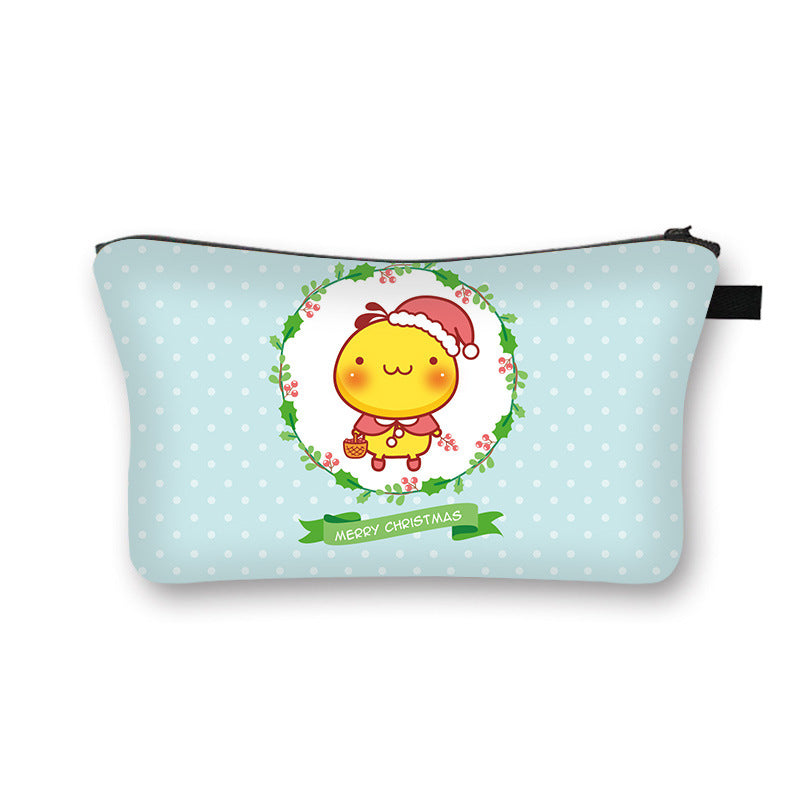 Wholesale Christmas Makeup Bags with Large Capacity Polyester Storage Bags